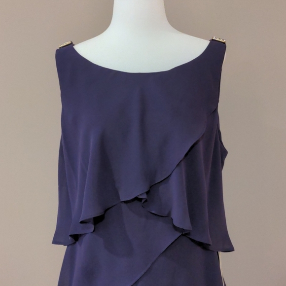 NWT Layered Flowy Purple Dress - Picture 3 of 6